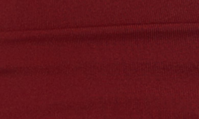 Shop Susana Monaco Plunge Neck Ruched Stretch Jersey Top In Oxblood