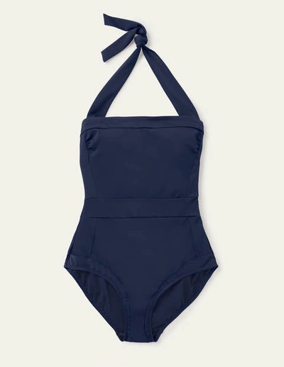 Shop Boden Santorini Halterneck Swimsuit French Navy Women