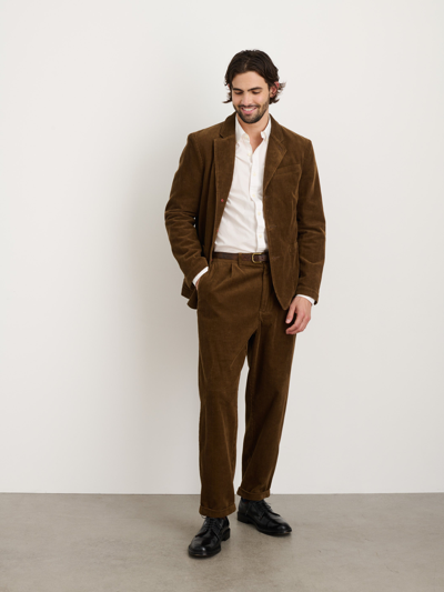 Alex Mill Standard Pleated Pant In Corduroy In Saddle