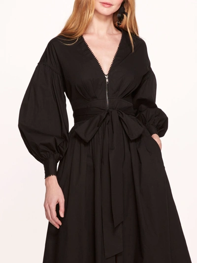 Shop Marchesa Indigo Midi Dress In Black