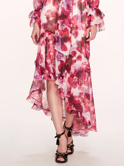 Shop Marchesa Oleander Maxi Dress In Magenta Multi