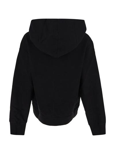 Shop Mm6 Maison Margiela Cotton Logo Sweatshirt In Black