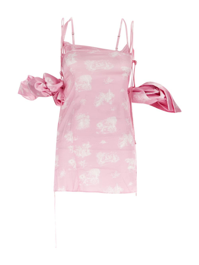 Shop Jacquemus La Mini Robe Chouchou In Pink