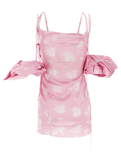Shop Jacquemus La Mini Robe Chouchou In Pink