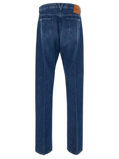 Shop Versace Straight-fit Jeans In Blue