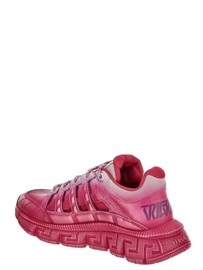 Shop Versace Trigreca Sneakers In Pink