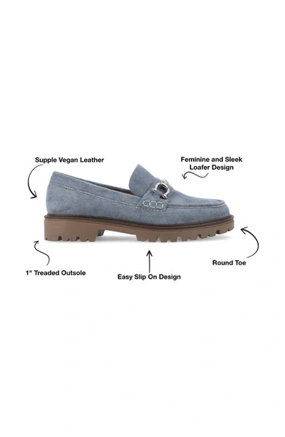 Shop Journee Collection Jessamy Lug Loafer In Blue