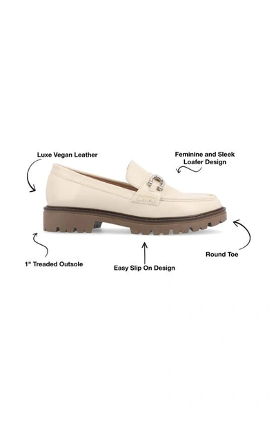 Journee Collection Jessamy Lug Loafer In Off White