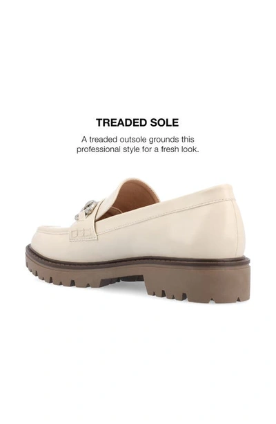 Journee Collection Jessamy Lug Loafer In Off White