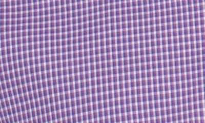 Shop Tailorbyrd On The Fly Regular Fit Purple Gingham Performance Stretch Button-down Shirt