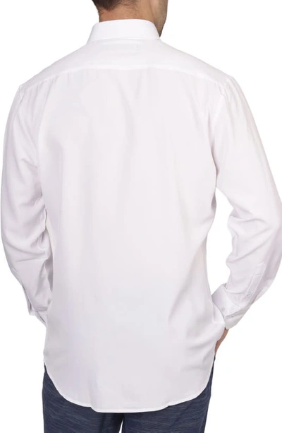 Shop Tailorbyrd On The Fly Solid Performance Button-down Shirt In White