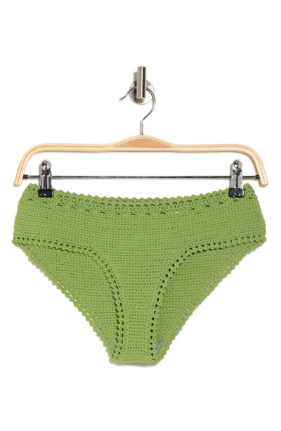 Shop Vince Lounge Crochet Bikini Bottoms In Pistachio