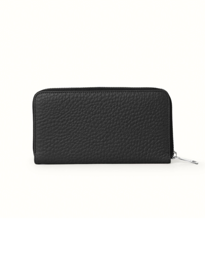 Shop Orciani Zip Around Soft Leather Wallet In Nero