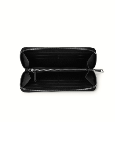 Shop Orciani Zip Around Soft Leather Wallet In Nero