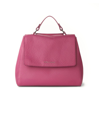 Shop Orciani Sveva Soft Small Leather Handbag In Rosa