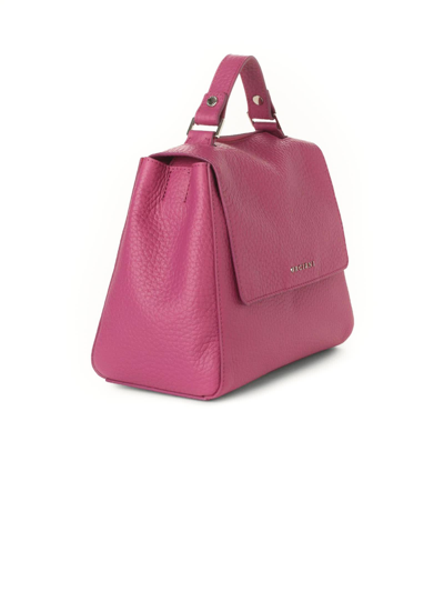 Shop Orciani Sveva Soft Small Leather Handbag In Rosa