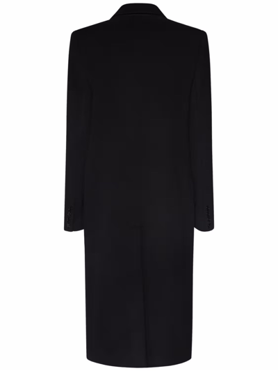 Shop Isabel Marant Black Virgin Wool Blend Coat In Nero
