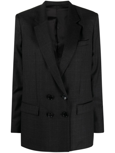 Shop Isabel Marant Anthracite Grey Virgin Wool Blazer In Grigio