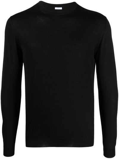 Shop Malo Black Cashmere-silk Blend Jumper In Nero