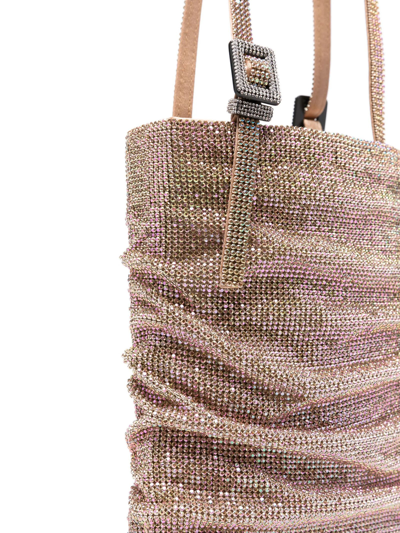 Shop Benedetta Bruzziches Gold-tone Rhinestone Tote Bag In Oro