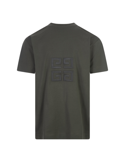 Shop Givenchy 4g Oversized T-shirt In Grey Green Cotton In Verde