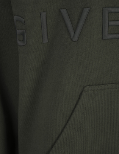 Shop Givenchy 4g Hoodie In Grey Green In Verde