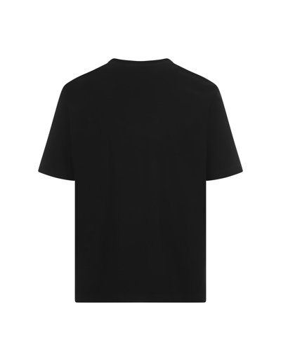 Shop Lanvin Black T-shirt With  Curb Logo In Nero