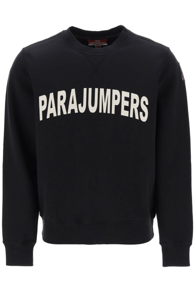 Shop Parajumpers Caleb Logo Print Sweatshirt In Black (black)