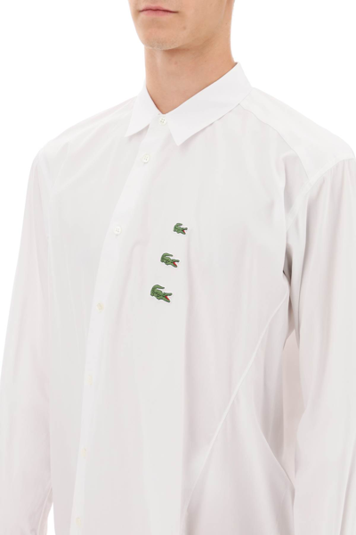 Shop Comme Des Garçons Shirt X Lacoste Bias-cut Shirt In White (white)