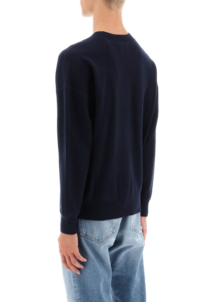 Shop Isabel Marant Wool Cotton Atley Sweater In Midnight (blue)