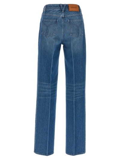 Shop Versace Tailored Jeans Blue