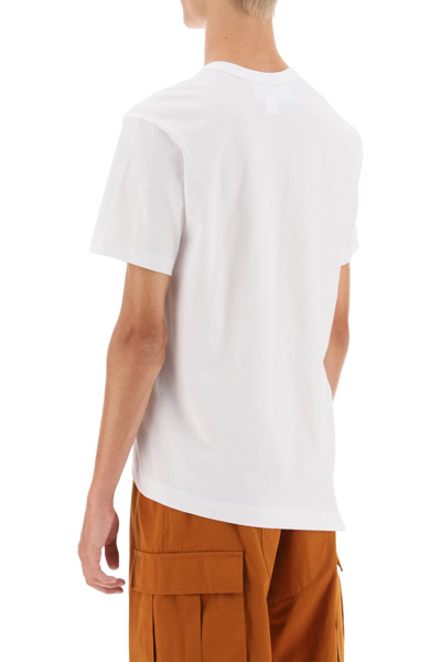Shop Comme Des Garçons Shirt X Lacoste Asymmetrical T-shirt In White (white)