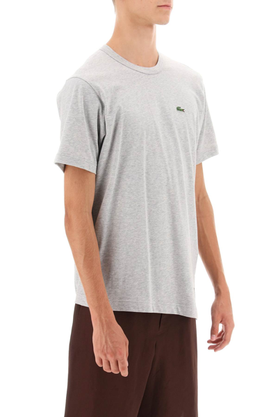Shop Comme Des Garçons Shirt X Lacoste Asymmetrical T-shirt In Top Grey (grey)