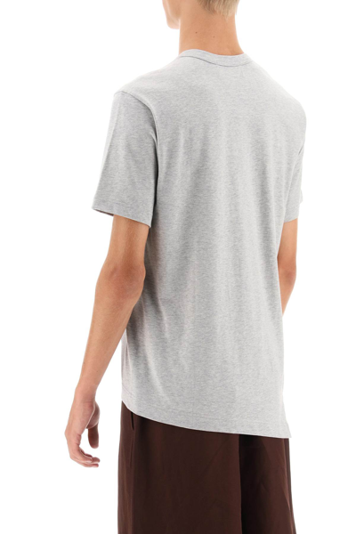 Shop Comme Des Garçons Shirt X Lacoste Asymmetrical T-shirt In Top Grey (grey)