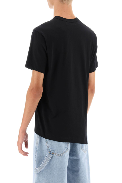 Shop Comme Des Garçons Shirt X Lacoste Asymmetrical T-shirt In Black (black)