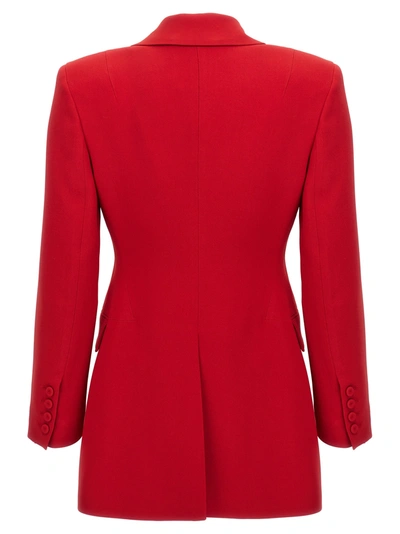 Shop Ermanno Scervino Single-breasted Blazer Jackets In Red