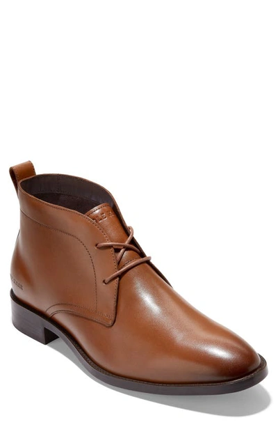 Shop Cole Haan Hawthorne Leather Chukka Boot In British Tan