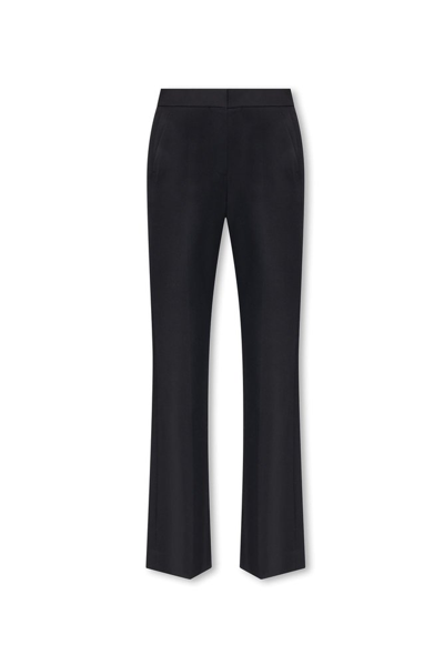 Shop Givenchy Pleat Detailed Flared Trousers In Black