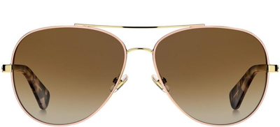 Shop Kate Spade Avaline Aviator Frame Sunglasses In Pink