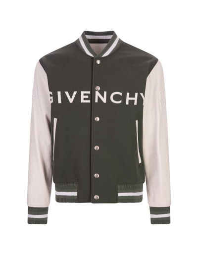 Shop Givenchy Logo Detailed Varsity Bomber Jacket In Multi