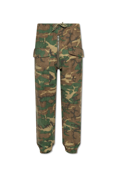 Shop Givenchy Camo Printed Drawstring Trousers In Multi