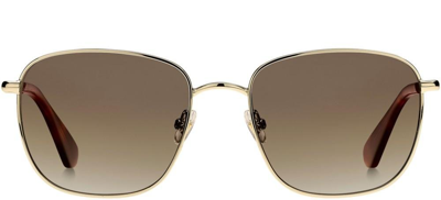 Shop Kate Spade Kiyah S Square Frame Sunglasses In Gold