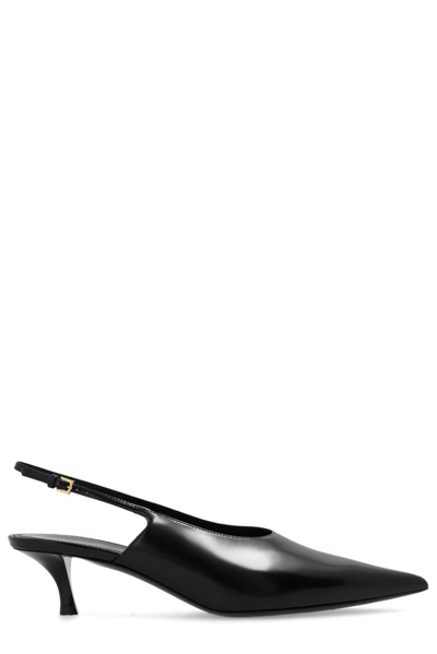 Shop Givenchy Show Kitten Slingback Pumps In Black