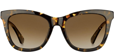 Shop Kate Spade Alexane Square Frame Sunglasses In Brown