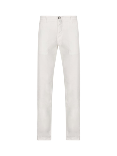 Shop Jacob Cohen Bobby Chino Skinny Trousers In White