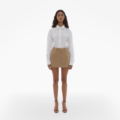 Shop Helmut Lang 5-pocket Mini Skirt In Camel