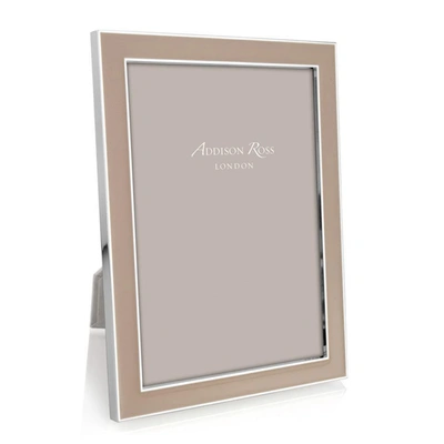 Addison Ross Ltd Cappuccino Enamel & Silver Frame In Silver