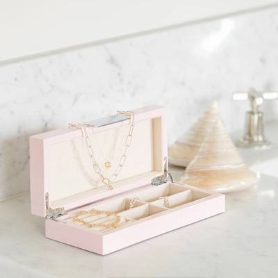 Addison Ross Ltd Pink Lacquer Box With Silver In Pink