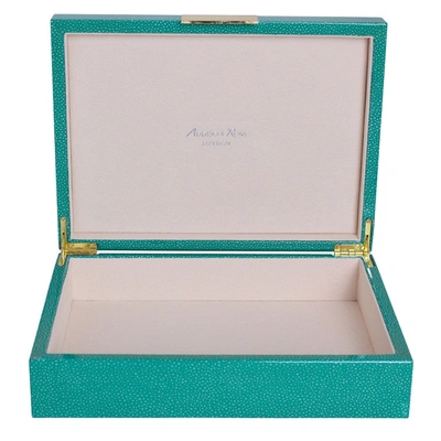 Shop Addison Ross Ltd Large Green Shagreen Lacquer Box With Gold