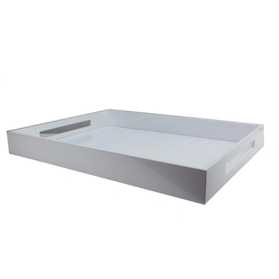 Shop Addison Ross Ltd White Large Lacquered Ottoman Tray